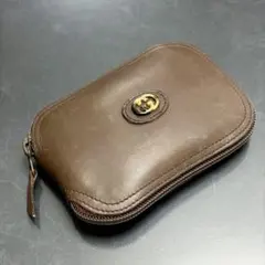 シ17/ブルグリア様/GUCCIグッチ/エコバッグ/コンパクト/レザー/ブラウンのサムネイル
