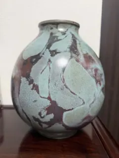 【希少・重量4.35kg】斑銅 花入れ 「勘渓」銘？ 高岡銅器 花器 古美術 希少・重量4.35kg】斑銅 花入れ 「勘渓」銘？ 高岡銅器 花器 古美術
