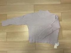 【エルさん専用】Lugnoncure 薄紫 リブ編み ハイネックセーター