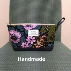 アフリカンプリント✕デニム ポーチ