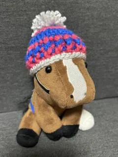 アイドルホース　ニット帽　メイショウタバル　ハンドメイド　競馬