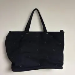 黒の星刺繍トートバッグのサムネイル
