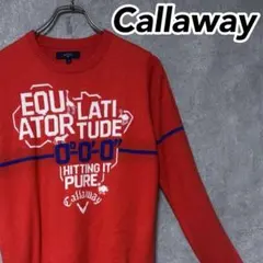 Callaway キャロウェイ ニット 長袖 ゴルフ ウェア ウール混 ロゴ