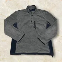 G*ド様 00s ノーティカ ジップフリース USサイズL 肉厚プルオーバー 刺