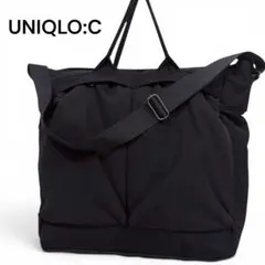 美品 UNIQLO:C 2WAYユーティリティバッグ 黒 撥水 大容量 25年製のサムネイル