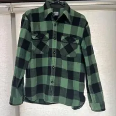 THE FLAT HEAD 長袖シャツ チェック柄 グリーン ブラック 38