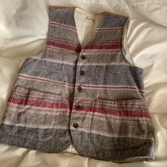 Global Work ストライプ ベスト Lサイズ