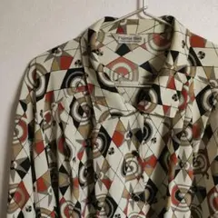 Florrie Bell 幾何学模様 長袖ポリシャツ