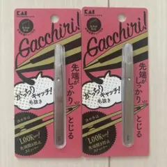 新品　貝印　Gacchiri! 毛抜き 2個セット シルバーのサムネイル