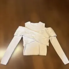 オープンショルダー ニット