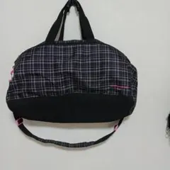 OLIVE des OLIVE ボストンバッグ 黒 チェック柄のサムネイル