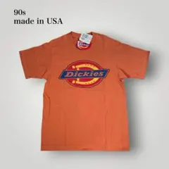 90s Dickies USA製 Tシャツ L デッドストック オレンジ