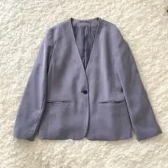 GU ジーユー ソフト ノーカラージャケット オフィス きれいめ 大きいサイズのサムネイル