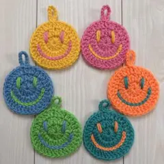 コースター アクリルタワシ エコたわし アクリルたわし かぎ編み