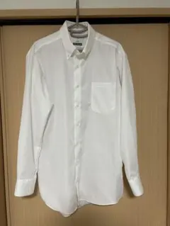 【美品・着用1回】ORIHICA スーパーノンアイロン ホワイト長袖シャツ