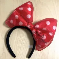 ミニーマウス 赤い水玉カチューシャ