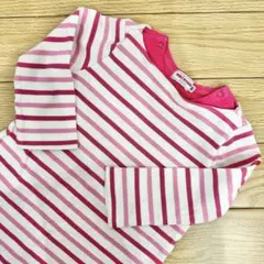 【 美品 】 ミキハウス MIKIHOUSE ボーダー 長袖シャツ 子供服 90
