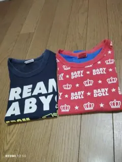 DREAM BABYS・BABYDOLL 半袖Tシャツ 2枚セット 110cmのサムネイル