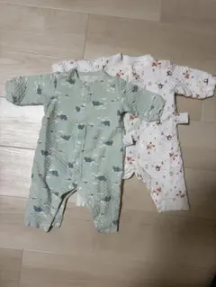 【匿名配送】ユニクロ　キルティングロンパース 2点セット　70cm