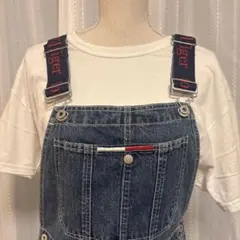 TOMMY HILFIGER デニム オーバーオール ロゴストラップのサムネイル