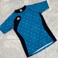 adidas ClimaCool Tシャツ スター柄 青 ネイビー スポーツ S