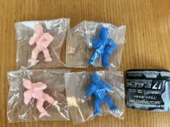 キンケシ27 テリーマン、キン肉マンゼブラ ペールオレンジ、青4体セット