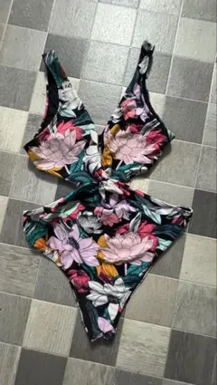 フラワープリント ワンピース水着