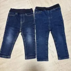 プティマイン デニムパンツ 2枚セット