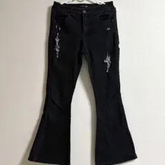 ストレッチフレアデニムパンツ