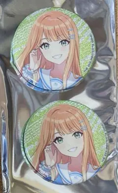 ローソン　学園アイドルマスター グリッター缶バッジ（ブラインド） 紫雲清夏　2個