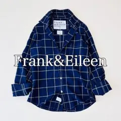 Frank&Eileen　 BALLY　バリー　シワ加工 ブルー　チェック　XS