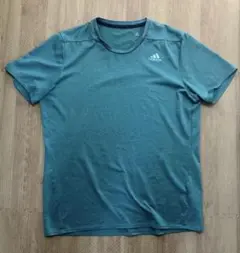 adidas climacool Tシャツ M 青緑　シミあり