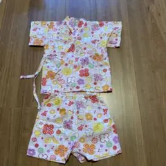 カラフル花柄甚平 90cm