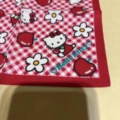 サンリオ　ハローキティ　レトロ　　希少　キティちゃん&フラワー&リンゴ　ハンカチ
