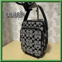COACH コーチ シグネチャーショルダーバッグ 4270 グレー ブラック縦型
