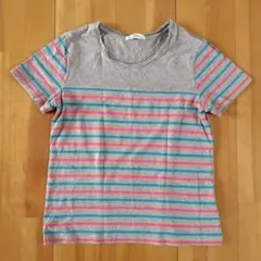 NEWYORKERグレー系ボーダー 半袖Tシャツ　Мサイズ 綿100%のサムネイル