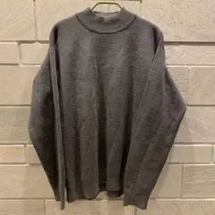 無印 MUJI グレー モックネック スウェット L