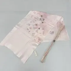 ゆりのはな　未使用品　夏の帯締め帯揚げセット　ピンク色系　正絹　E806　夏物