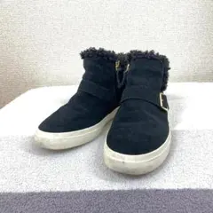 コールハーン ショートブーツ 22.5cm 黒 ボア レザー　本革　ブラックのサムネイル