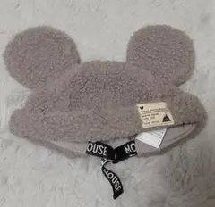 【美品】ディズニーリゾート もこもこ キャップ グレー
