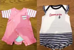 ベルメゾン 60 コムサイズム 70 ロンパース 2枚セット