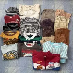 男の子100 トレーナー、ズボン、長袖Tシャツ、アウターなど20点まとめ売り