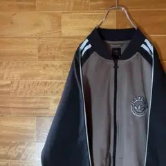 adidas 90s トラックジャケット　ジャージ　黒　ベージュ　トレフォイルのサムネイル