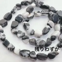 dr314/SALE！天然石◇ブラックホワイトゼブラジャスパー　タンブル1連