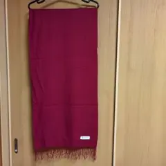 カシミヤ 100% PASHMINA ワインレッド系 マフラー