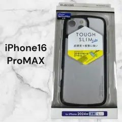 【新品】iPhone16ProMAX ケース ストラップシート付き 黒 クリア