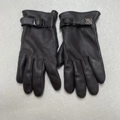 DAKS ラムレザー スキン ハウスチェック ベルト グローブのサムネイル