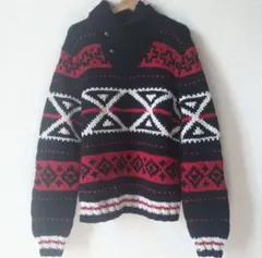 90s Polo by RALPH LAUREN ハンドニット セーター L