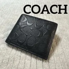 COACH(コーチ） 二つ折り財布 ブラック