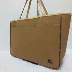 バーバリー ブルーレーベル トートバッグ ホースロゴ刺繍 ノバチェック A4可